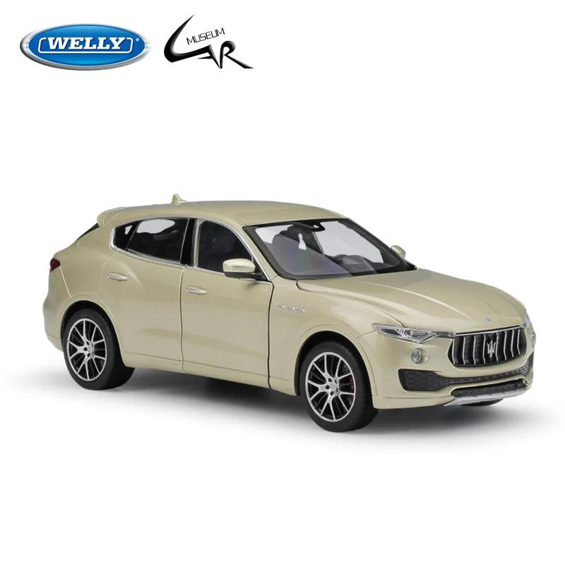 

Welly 1:24 литья под давлением модель автомобиля весы Maserati Levante SUV внедорожный автомобиль металлического сплава игрушки для детей Коллекция под...