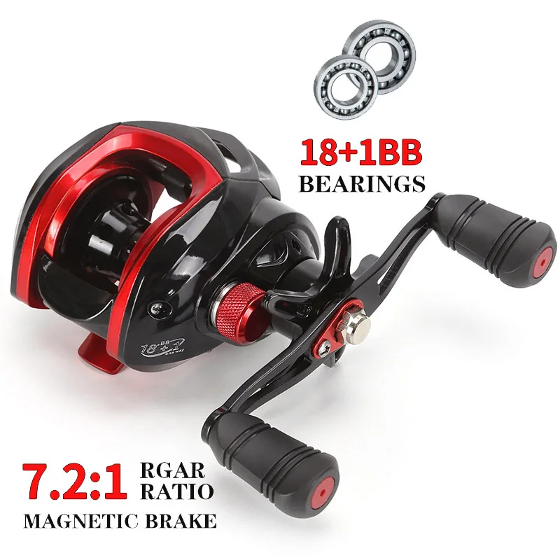 

High Quality Baitcasting Reel Fishing 7.2:1 8Kg Drag Power Fishing Reels Saltwater Casting Reel For Fishing Carretilha Pesca