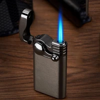 jet inflated gas rocker cigarette lighter metal windproof portable straight flame outdoor torch butane turbo smoke cigar lighter
