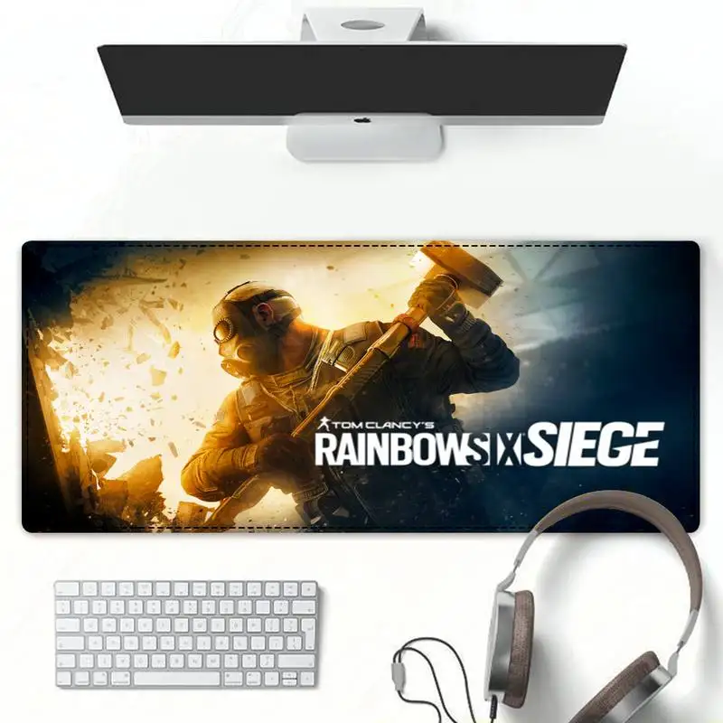 Прочный Радужный игровой коврик для мыши и клавиатуры Настольный игровые