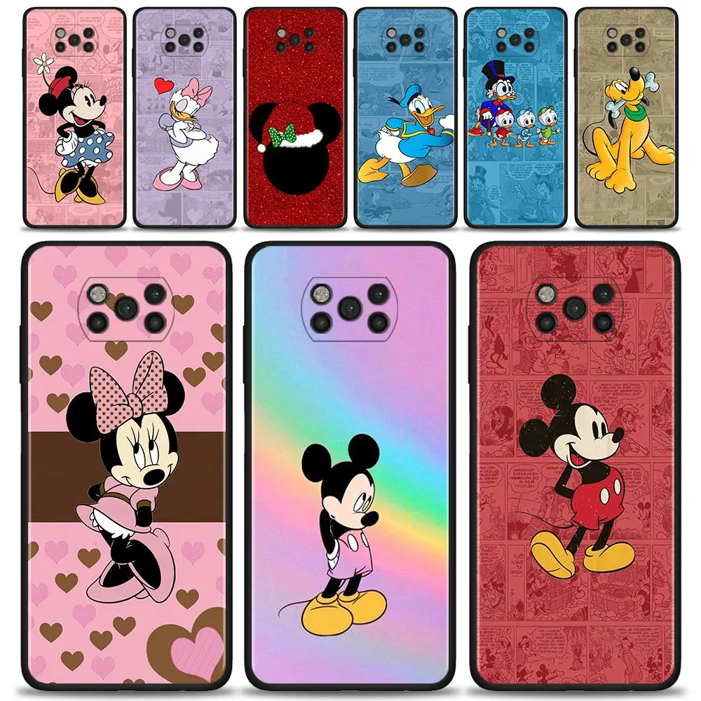 

Case For Xiaomi POCO X3 NFC F3 GT M3 M4 Pro 5G Silicone Coque Soft Bumper Black Capa Disney Cartoon mickey minnie quadrinhos