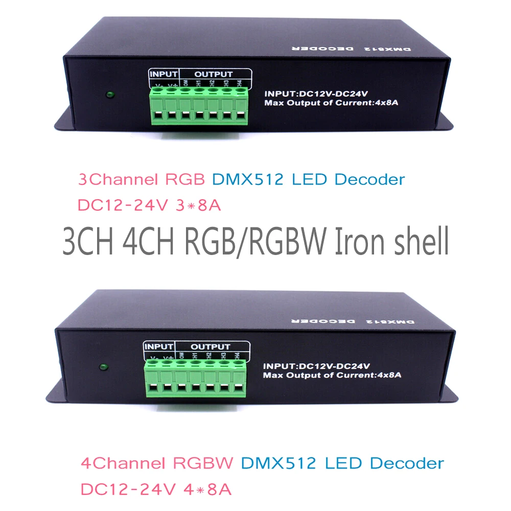3/4/6/12/30CH 30 канала DMX512 RGB/RGBW светодиодный контроллер dmx декодер диммер драйвер для