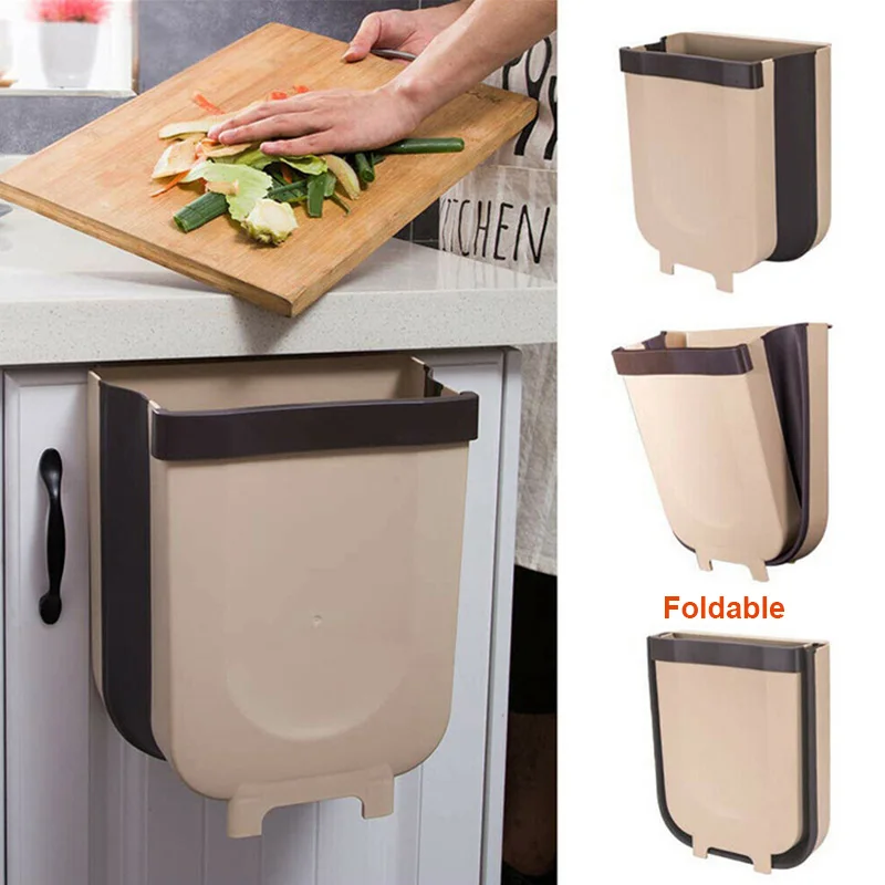 6 л складной мусорный контейнер подвесное мусорное ведро для дверей кухонного