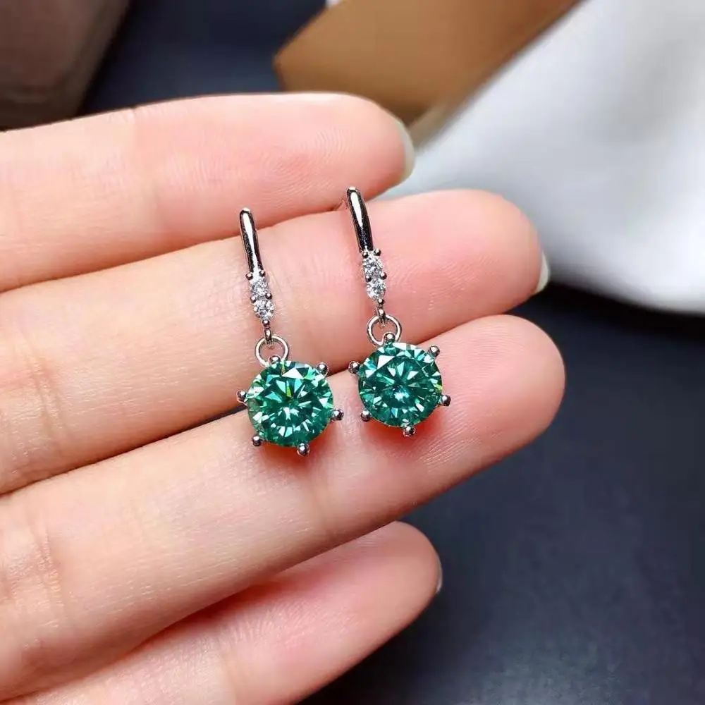 Женские классические серьги из серебра 925 пробы с бриллиантами|Серьги-подвески| |