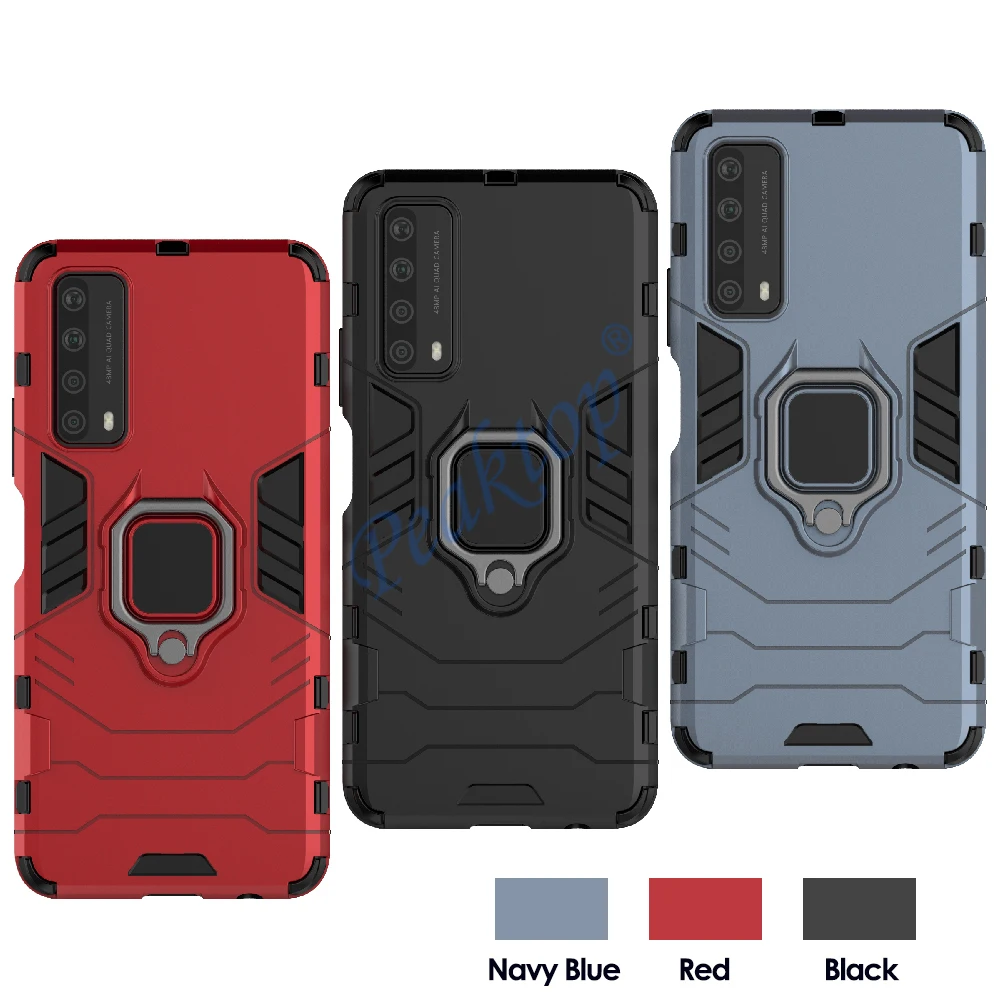 

Жесткий противоударный чехол для Huawei Y7a, Y9a, Y5p, Y6p, Y7p, Y8p, Y6S, Y8S, Y9S, автомобильный держатель с кольцом, бронированный чехол для Huawei Y Max