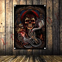 tattoo heavy metal music rock band poster banners hanging pictures art waterproof cloth music festival banquet party decor