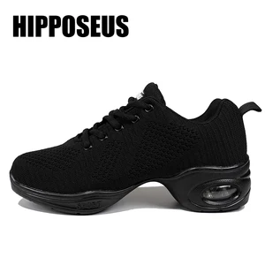 Кроссовки для танцев, дышащие, в стиле хип-хопмодернДжаз, сетчатые, легкие, удобные, мягкие, для улицы, спортивная обувь для женщин и девушек