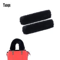 tanqu universal hook loop furry sleeve for rope leather handle for o bag o city for eva obag ochic women bag handlebag