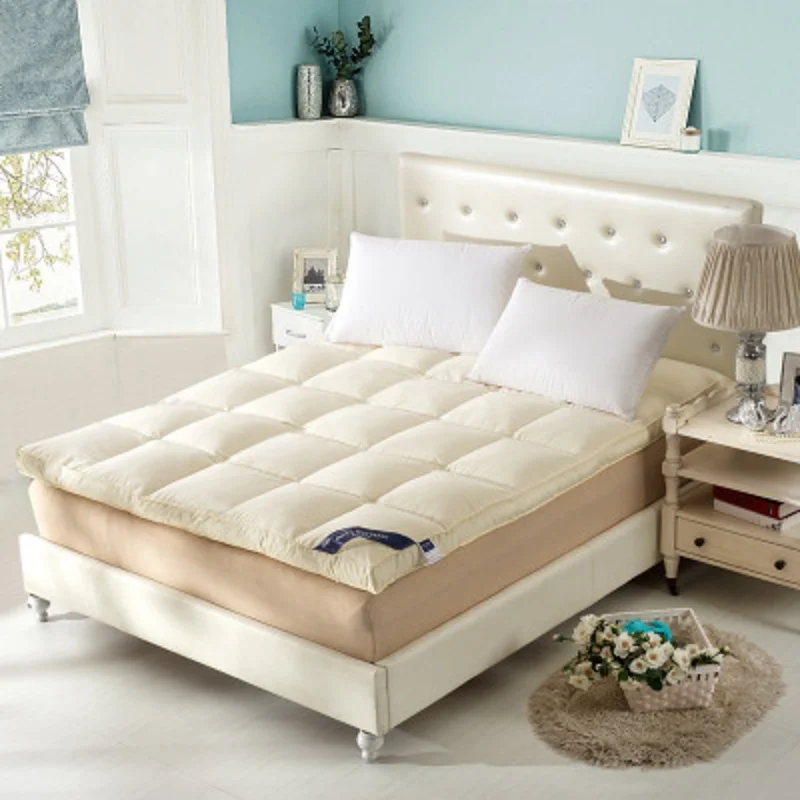 100% утка вниз гусиное перо наполнитель для кроватных матрасов Хлопок Слои матраса