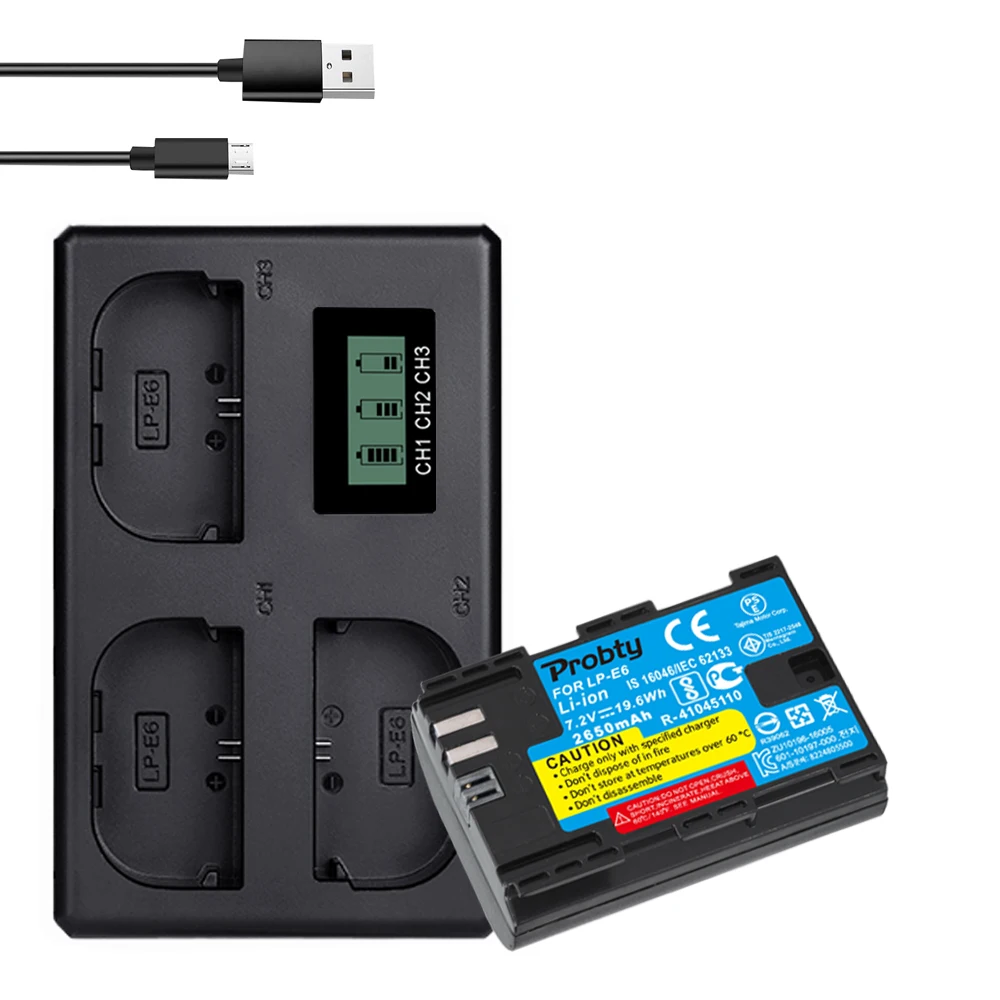 Зарядное устройство для фотоаппаратов Canon EOS 5DS R 5D Mark II III 6D 7D 70D 80D 3 шт. | Электроника