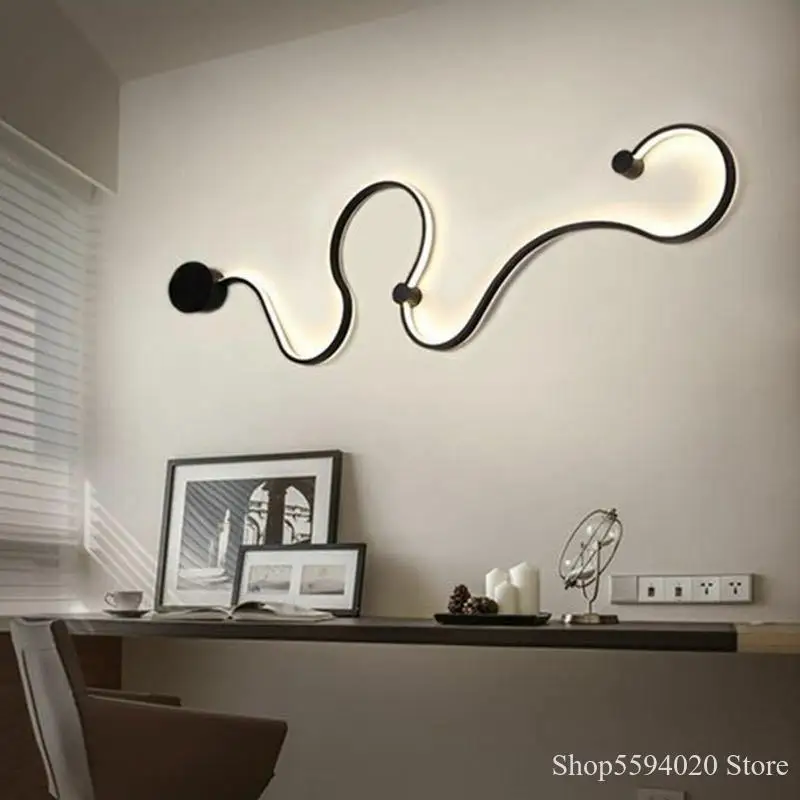 

Snakelike Shape Wall Lamp Led Wall Lights Lighting for Living Room Bedroom Bedside Wall Light Home Decor Luminaria De Parede