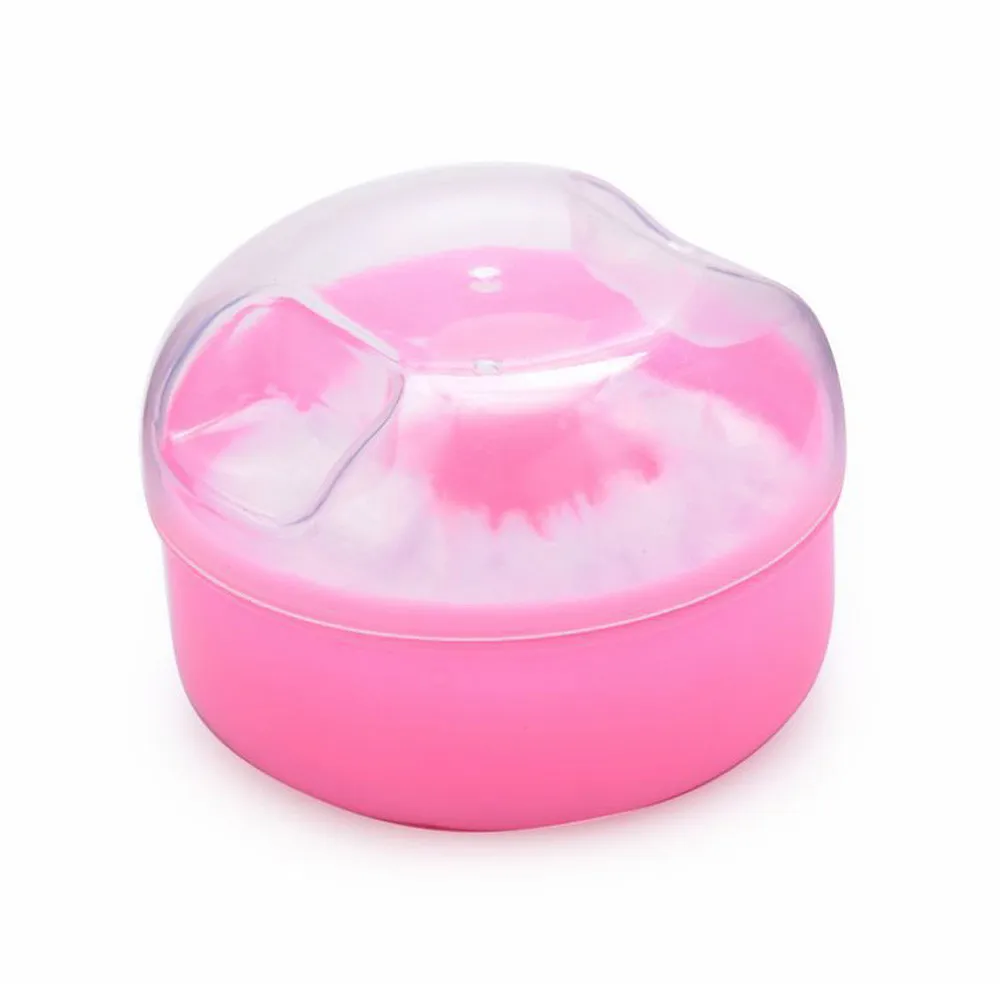New High Quality Baby Soft Face Body Cosmetic Powder Puff talcum powder Sponge Box Case Container 1PCS Wholesale images - 6