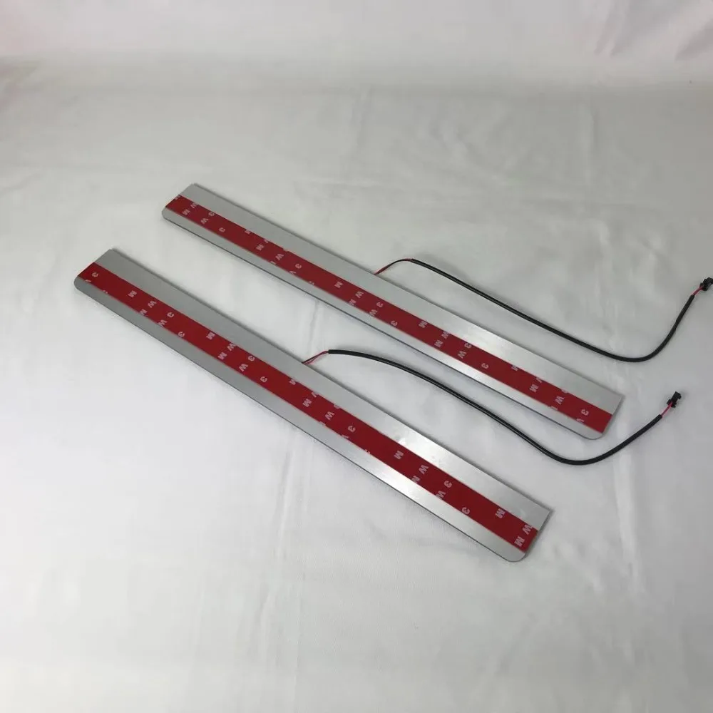 

Infrared sensor control led door sill plate strip welcome light threshold guard protectors for Toyota Tundra sequoia trd