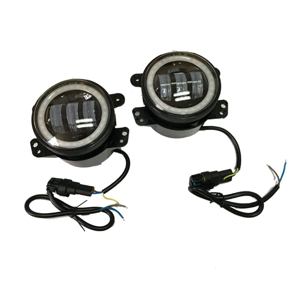Emark 4 ''LED de 30w brouillard avec anneau DRL Halo Led (1 пара) J023R автомобильные товары Lantsun|Световая