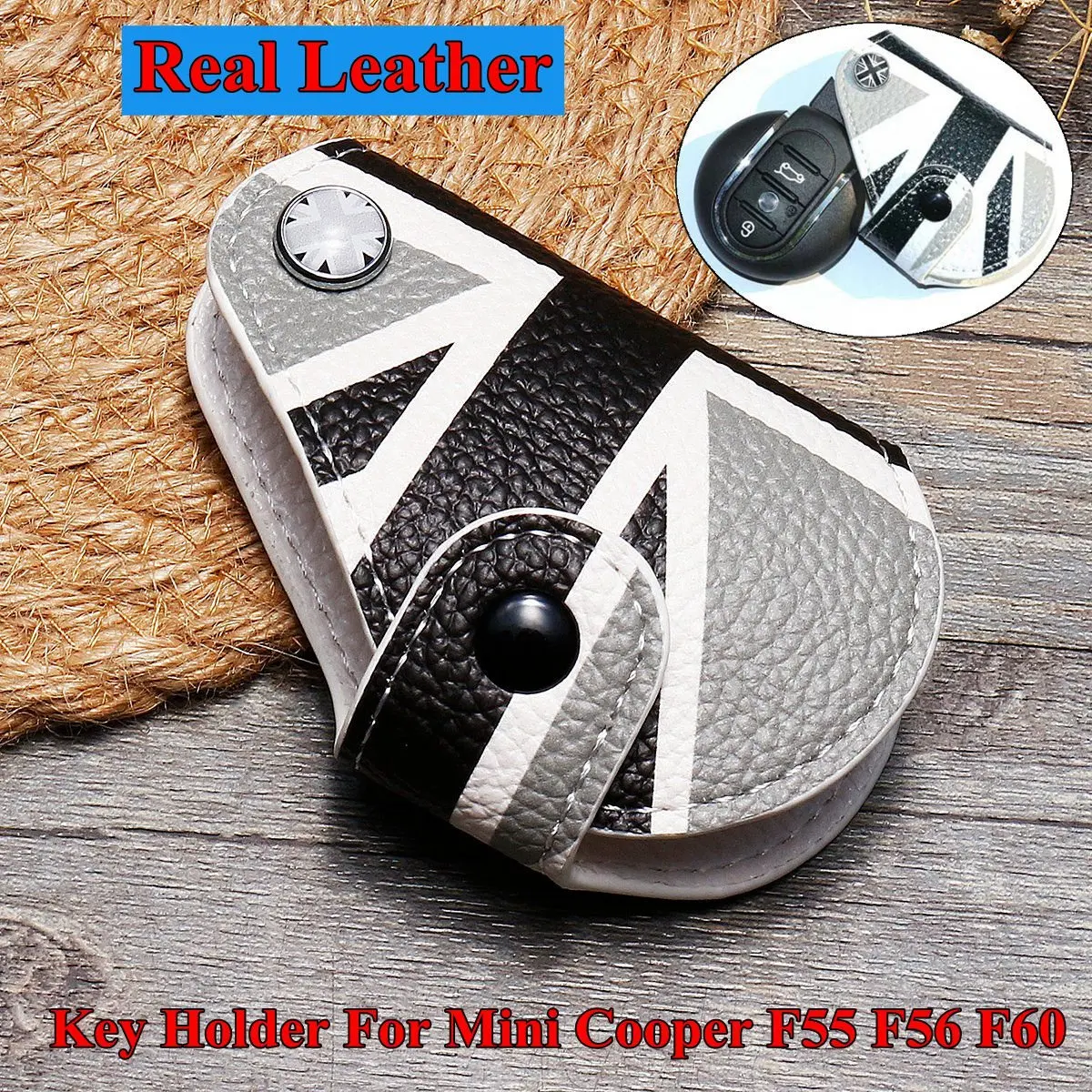 Чехол для ключей из натуральной кожи с дистанционным управлением Mini Cooper Countryman