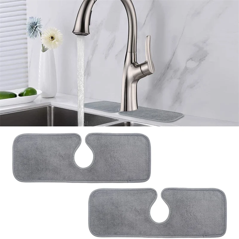 

Kitchen Faucet Absorbent Mat Sink Splash Guard Microfiber Faucet Splash Catcher Countertop Protector for Kitchen Bathroom