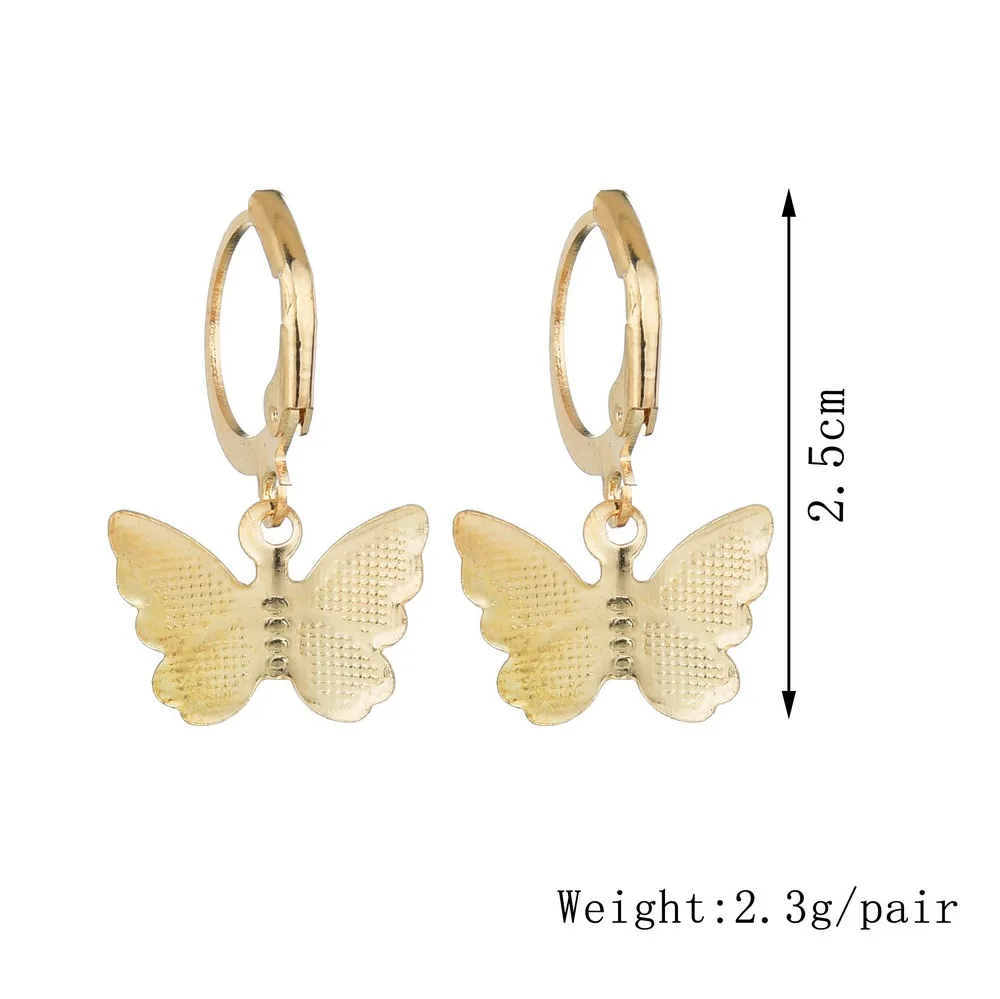 

Fashion Sweet Frosted butterfly stud earrings Stylish and simple earrings Party gifts
