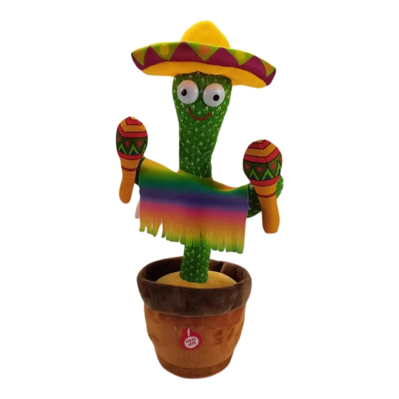 

97BC 1 Pc Electronic Shake Singing Cactus Plant Toy, Funny Dancing Cactus Plush Toys for early Childhood Education