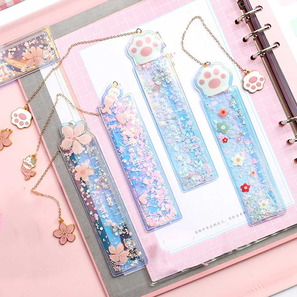 

Paw Rabbit Bowtie Bookmark Drawing Quicksand Ruler Students School Stationery