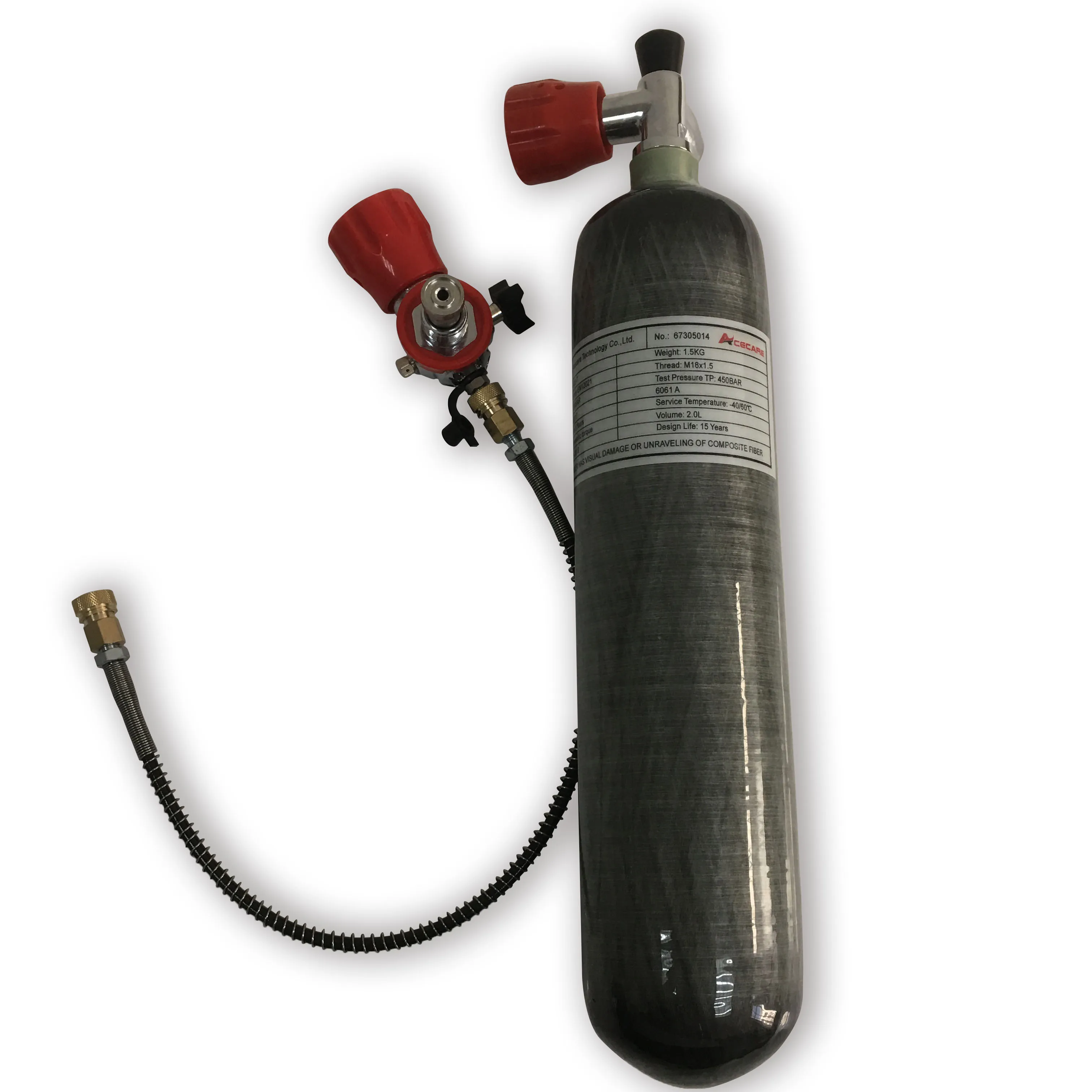 Баллон AC102101 Acecare 2L HPA для сжатого воздуха баллон Pcp 300 бар Co2 пейнтбола подводного