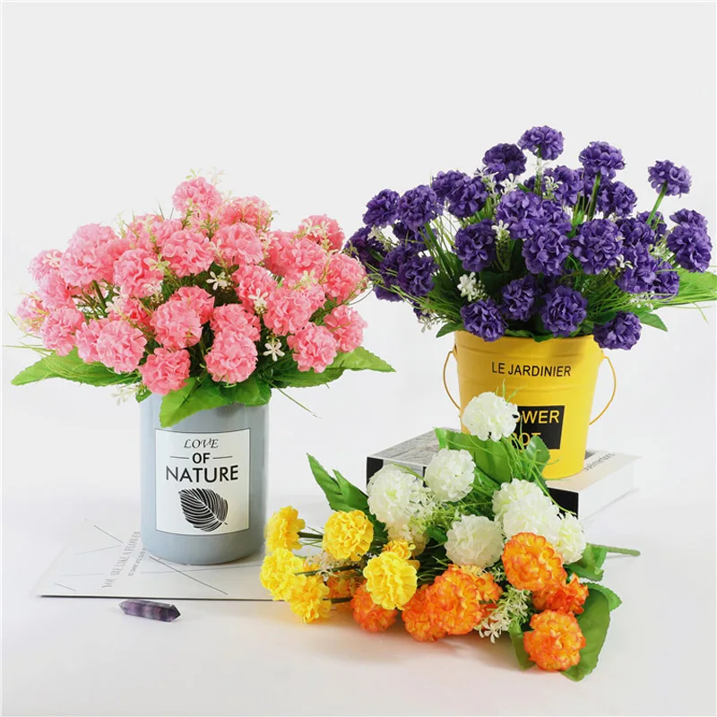 Искусственные шарики гортензии из искусственные хризантемы Шелковый цветок