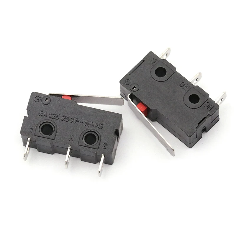 Контактный кнопочный выключатель микропереключатель прямой хвостовик с тремя