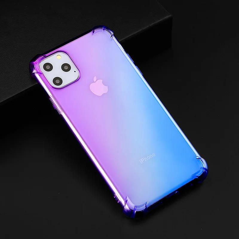Чехол для телефона iPhone 11 Pro Max Gradient color airbag с защитой от падения 5S 6 6S 7 8 Plus X XR XS SE |