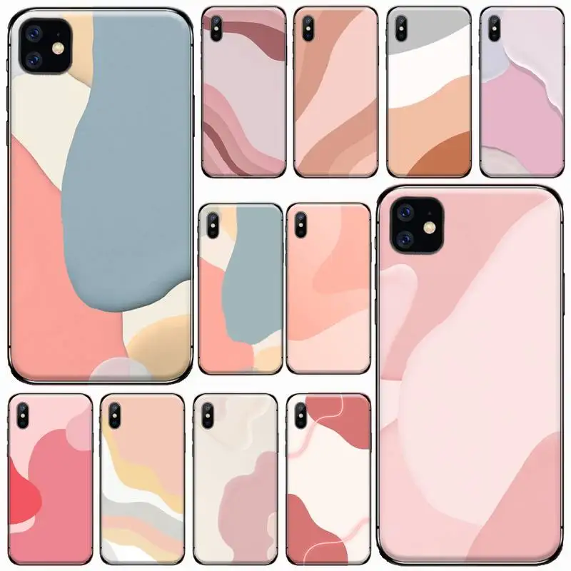 

Abstract color illustration Phone Case for iPhone 11 12 mini pro XS MAX 8 7 6 6S Plus X 5S SE 2020 XR Luxury brand shell funda