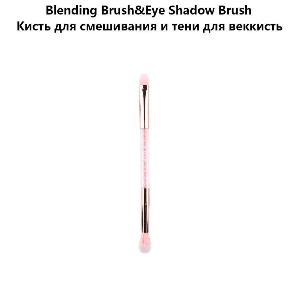 Brush 08 Бренд Zoreya розовые алмазные кисти для макияжа с двойной головкой мягкие синтетические волосы Кисть для макияжа Пудра Тени для век Инструменты для красоты - Handle Color: Brush 08