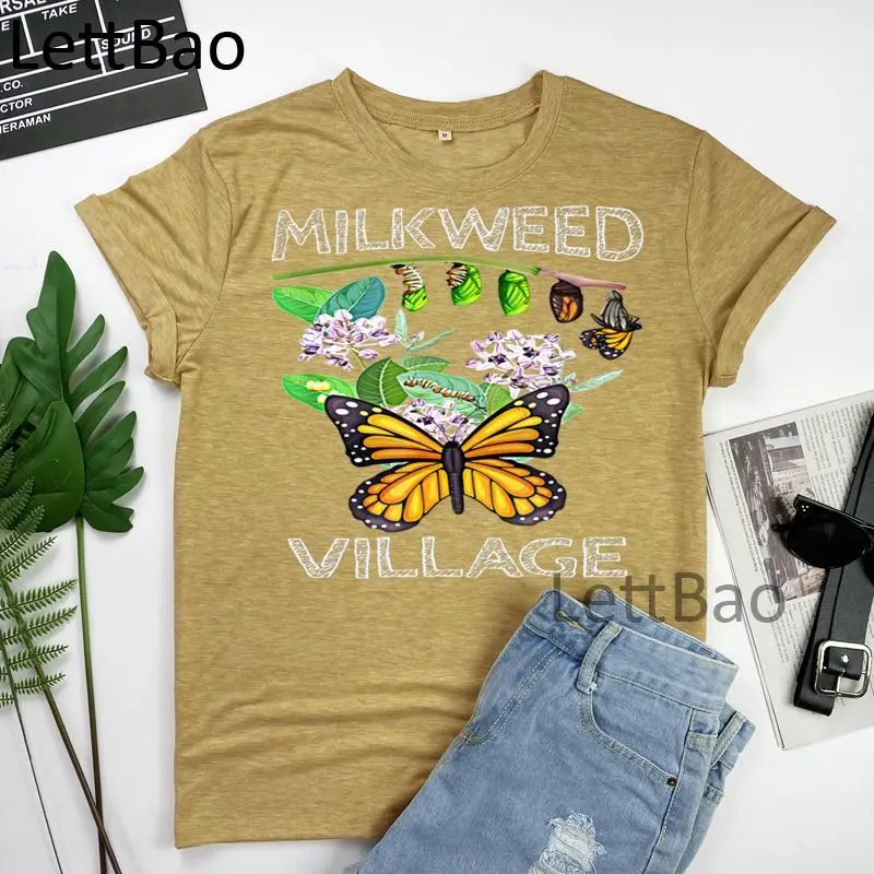 

Village Monarch Butterfly Graphic T-shirts Harajuku Ullzang T Shirts Women 2021 Fashion Grunge Summer Streetwear T-shirts Tops