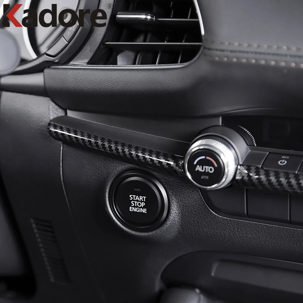 Для Mazda 3 M3 Axela 2019 2020 ABS углеродное волокно интерьер автомобиля переднее
