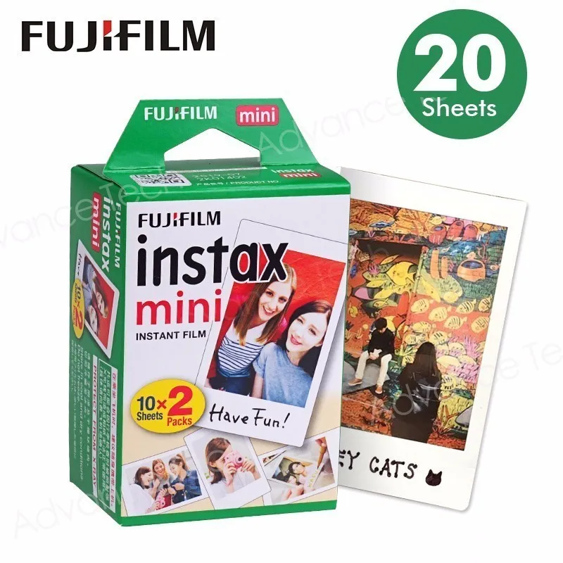 Fujifilm Instax Мини Фильм Белый Край 20 Листов/Packs Фотобумага для мгновенный камеры Fuji 8/7