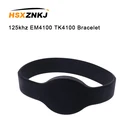 5 шт. 125 кГц EM4100 брелок TK4100 Читайте только Карточки контроля доступа Смарт RFID Браслет ID брелков карты силиконовой лентой