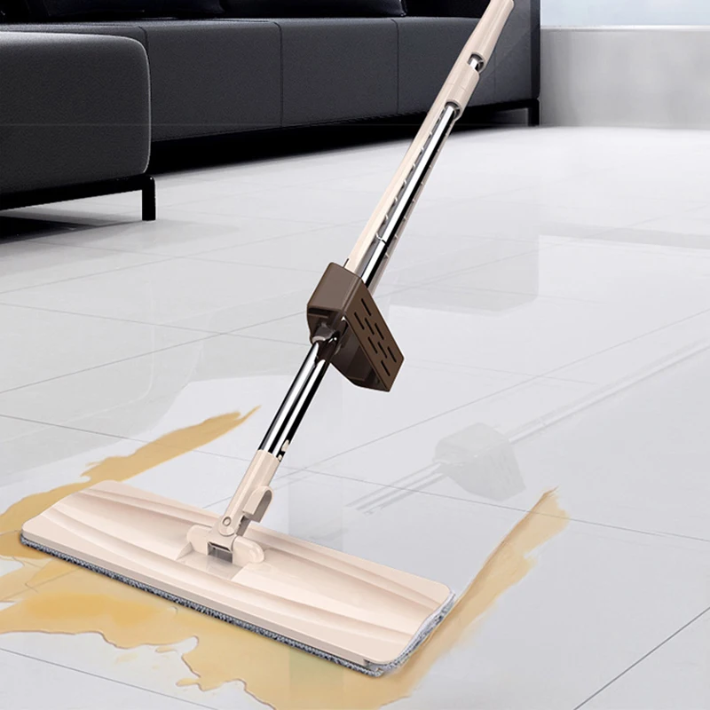Free Hand Wash Microfiber Mop Refill Reusable Magic Flat Mops Aluminum Handle Floor Cleaning tool Household Tile Broom Cleaner | Дом и сад