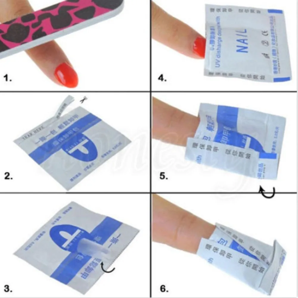 10 шт. обезжириватель для ногтей Гель лак снятия лака салфетки безворсовые