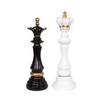 creative chess piece decor export european crown cane chess home jewelry ornaments set resin figure crafts gardening