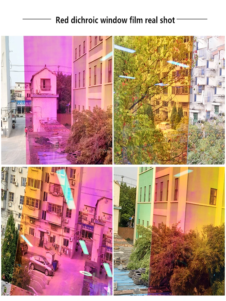 Красная дихроическая Переливающаяся Пленка для стекла и акриловых панелей