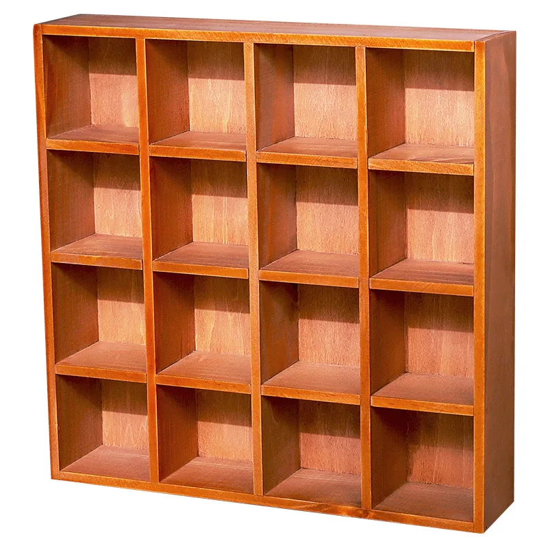 

Zakka groceries antique wooden 16 lattice desktop storage box creative home wall crafts storage box