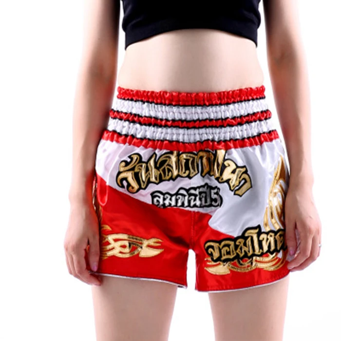Men Women Boys Kick Boxing Mma Muay Thai Shorts Kids Fight Grappling Trunks Children Kickboxing Girls Training Fitness Gym Pants
