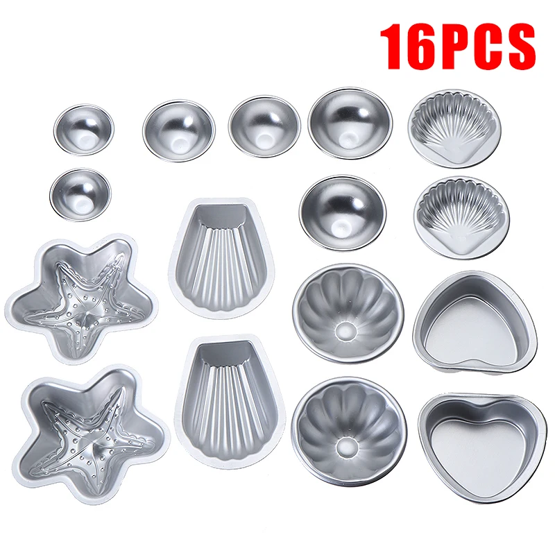 16 шт. бомбинка для ванны формы из алюминиевого сплава 3D мыла круглая в форме