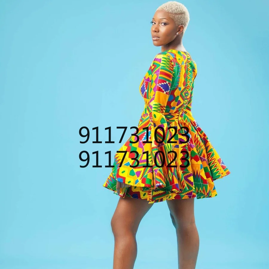 Африканские платья с принтом Женская традиционная африканская одежда Дашики