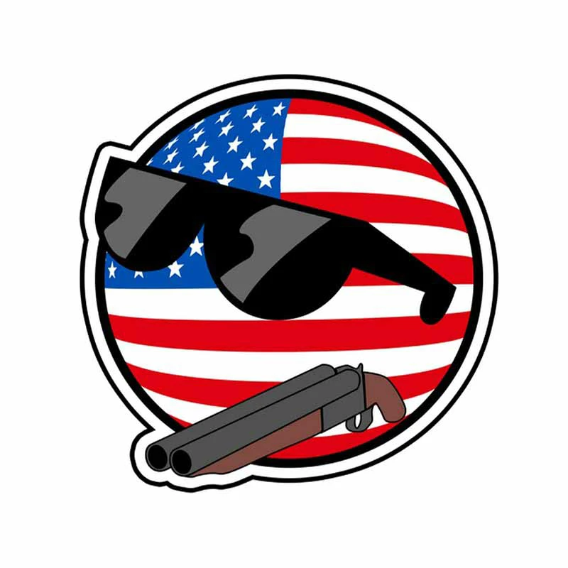 

Funny American Countryballs Car Stickers Anime Decals Funny Cartoon Decals Bumper Funny Accessories ZWW-2044,13cm*12.7cm