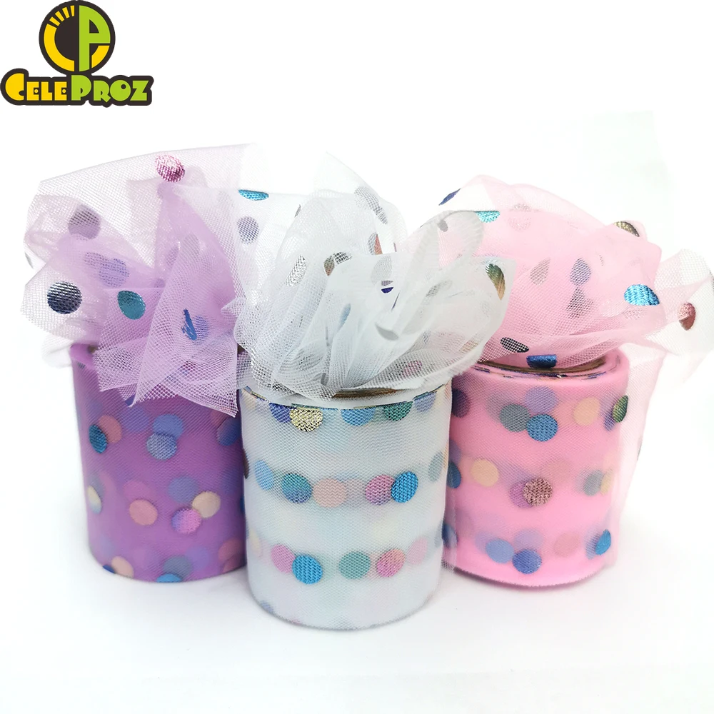 6 см 25 ярдов ткань с блестками | Дом и сад