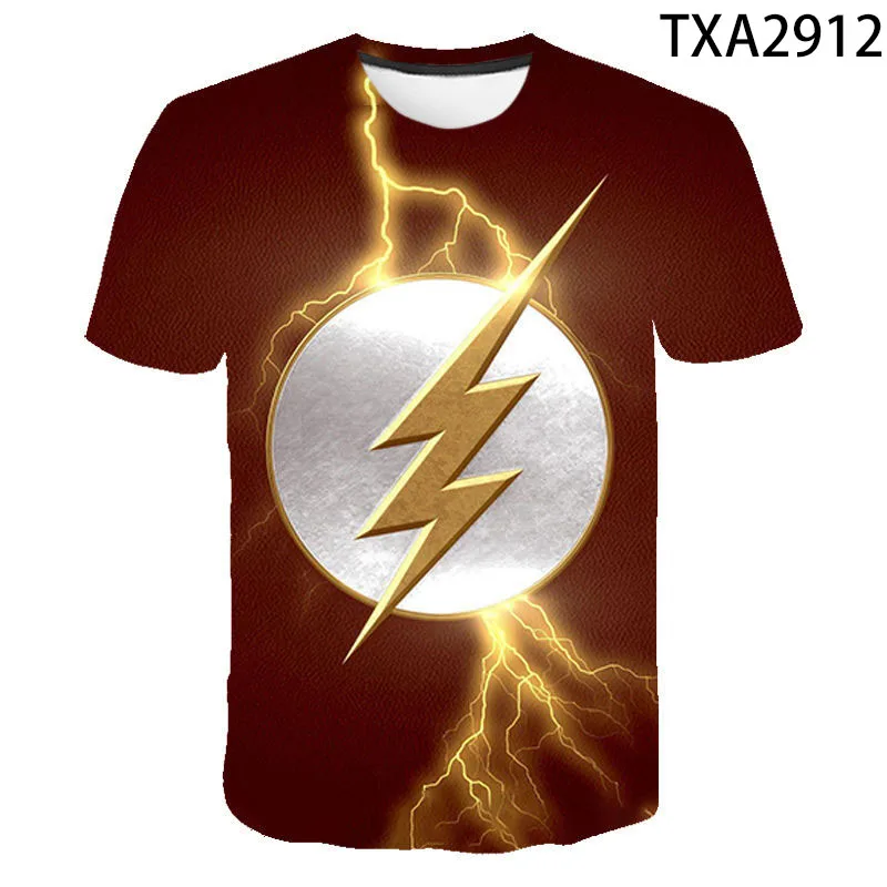 

Новинка 2021, футболка с 3D рисунком The Flash для мужчин, женщин и детей, Повседневная Уличная одежда для мальчиков и девочек, детская футболка с пр...