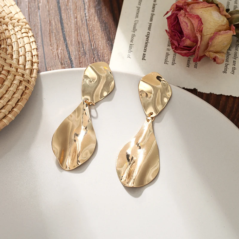 Корейские массивные Уникальные Серьги Геометрические нерегулярные