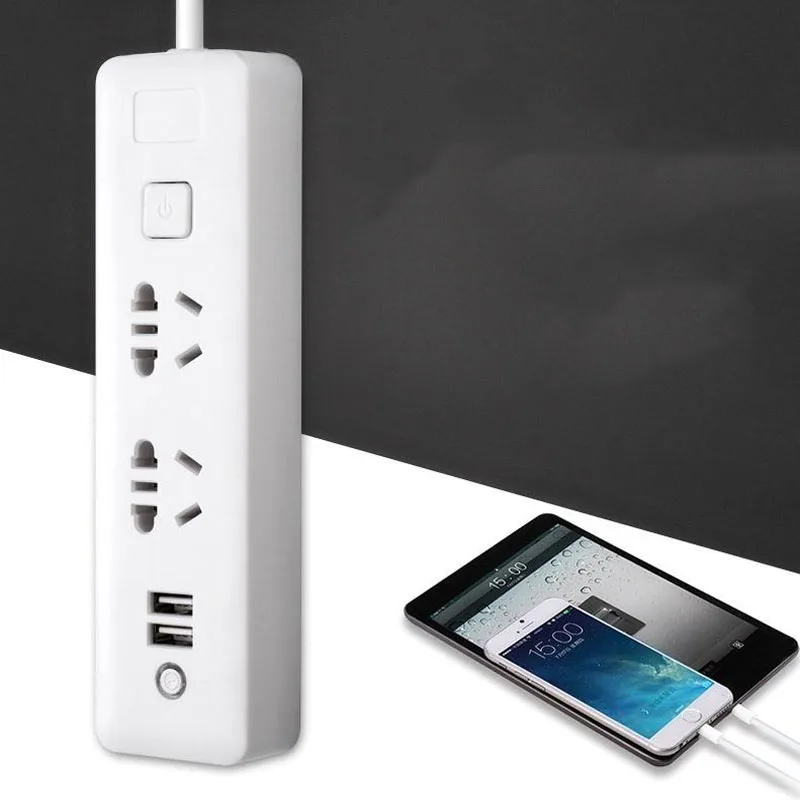 Блок питания розетка Портативный Полосы переходник с 2USB порт