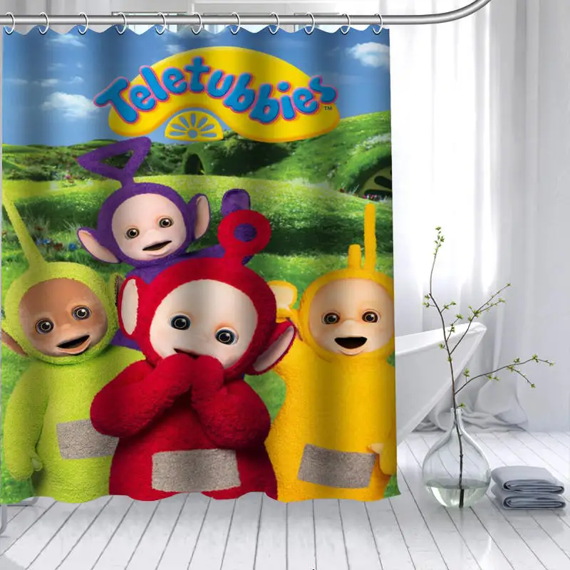 Custom Teletubbies Shower Curtain 3D Waterproof Polyester Fabric Bath High Defintion Printing 12 Hooks For The Bathroom | Дом и сад