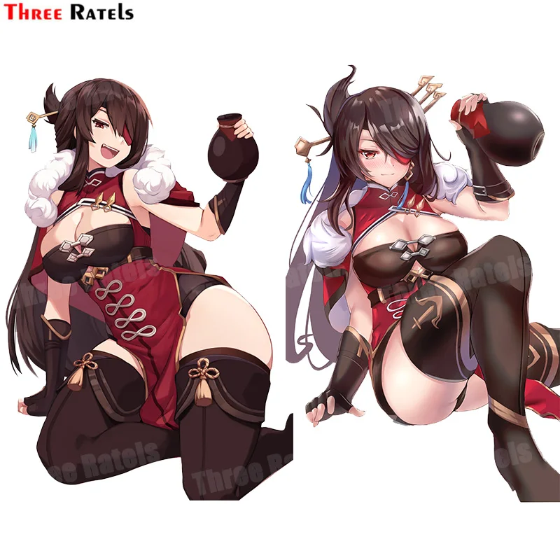 

Ударная наклейка Three Ratels A144 Beidou Genshin для ноутбука и автомобиля, внешнее украшение, пленка против царапин, Водонепроницаемая Автомобильная на...