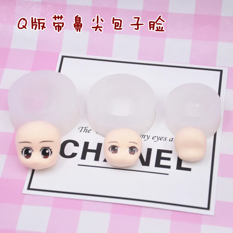 

Clay Plasticine mold 3pcs Cute face mold ultra light clay soft ceramic fondant face mold bjd silicone SD doll face