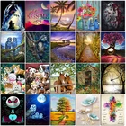 Алмазная 5D живопись сделай сам, алмазная живопись AB Drill, Набор для вышивки крестиком с изображением животных, кошек и собак, алмазная вышивка с изображением пейзажа, Цветочная мозаика, домашний декор, подарок